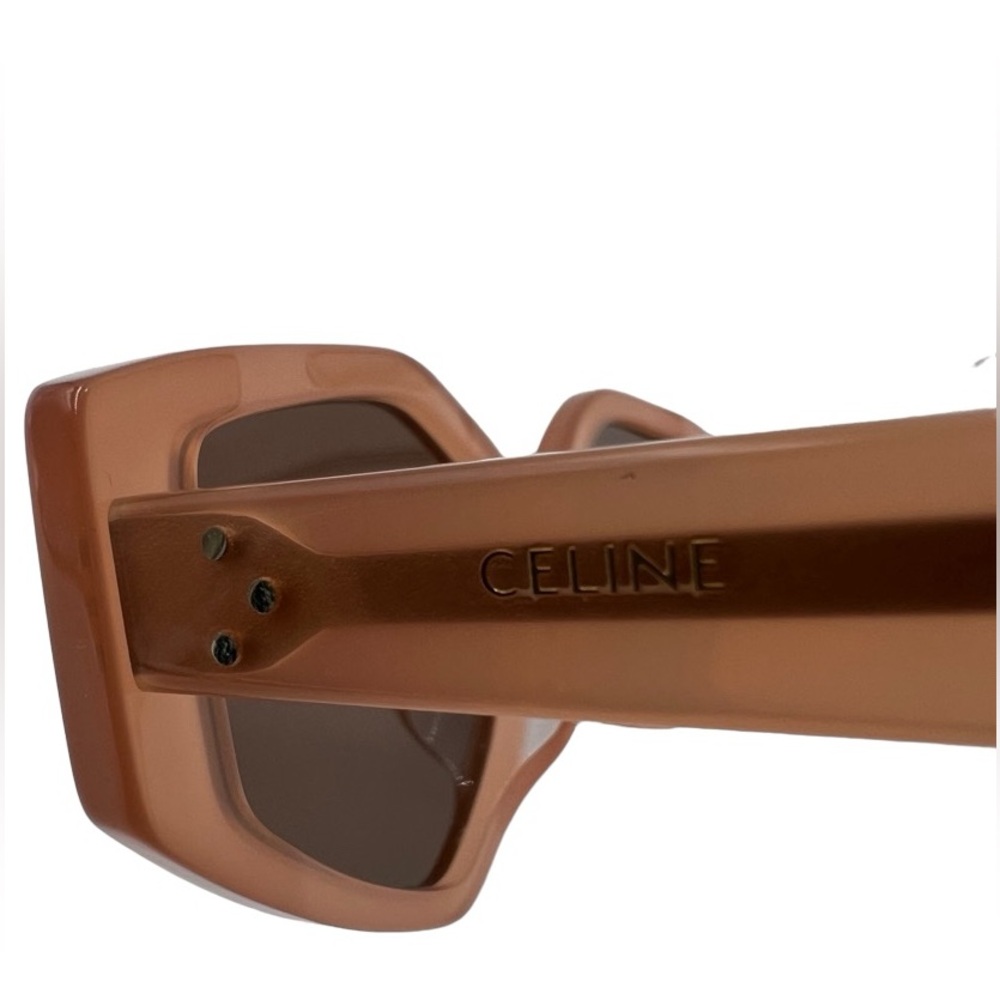 BOLD 3 DOTS 57MM GEOMETRIC SUNGLASSES IN PINK BROWN - Picture 4 of 6
